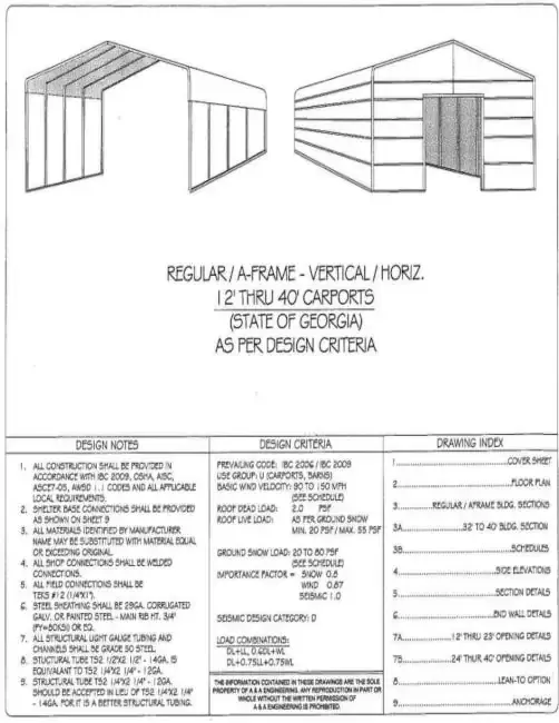 Building Plans and Drawings for Metal Buildings example image