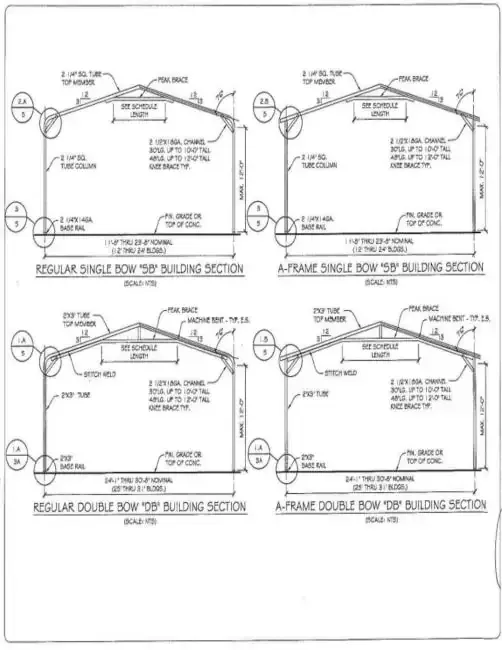 Building Plans and Drawings for Metal Buildings building drawing 3 - Sample blueprint and construction plans
