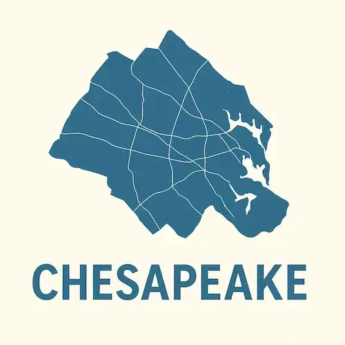 Metal Buildings Chesapeake Map