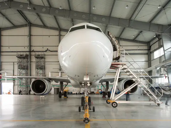 Red Iron Steel Aircraft Hangars image