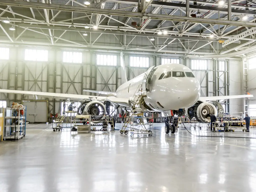 Red Iron Steel Aircraft Hangars image