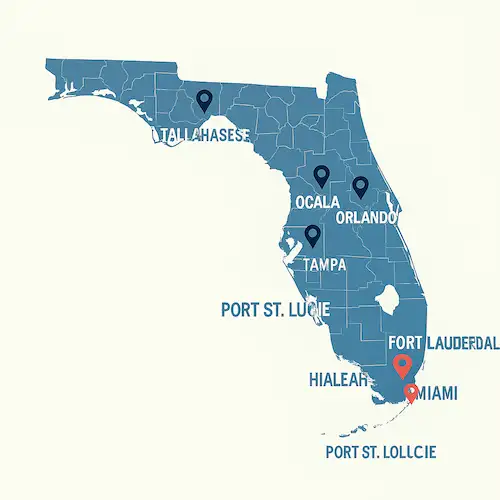 Metal Buildings Florida Map