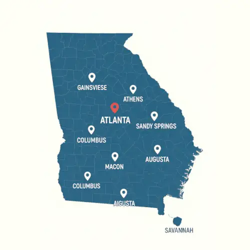 Metal Buildings Georgia Map