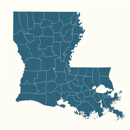 Metal Buildings Louisiana Map
