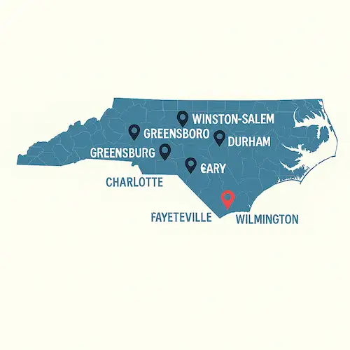 Metal Buildings North Carolina Map