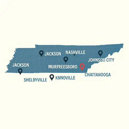 Metal Buildings Tennessee Map